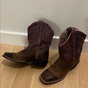 Real Leather Kids Western Boots